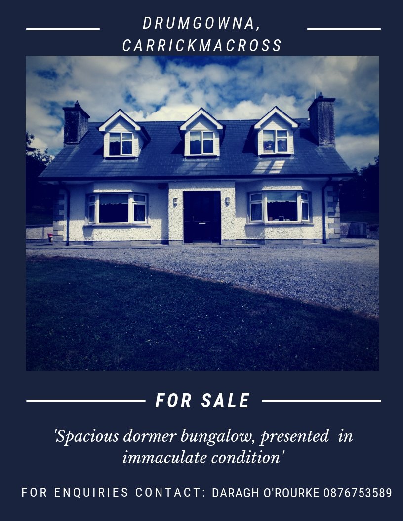Gartlanorourke's tweet photo. ✨Drumgowna, #Carrickmacross✨
#gartlanorourke #forsale #monaghan #spacious #lawnedgardens #listed #moderndesign #familyhome #4bedroom #bungalow #immaculate #dormer #viewing #property #Countryside #spacious https://t.co/3el0lAIIoO