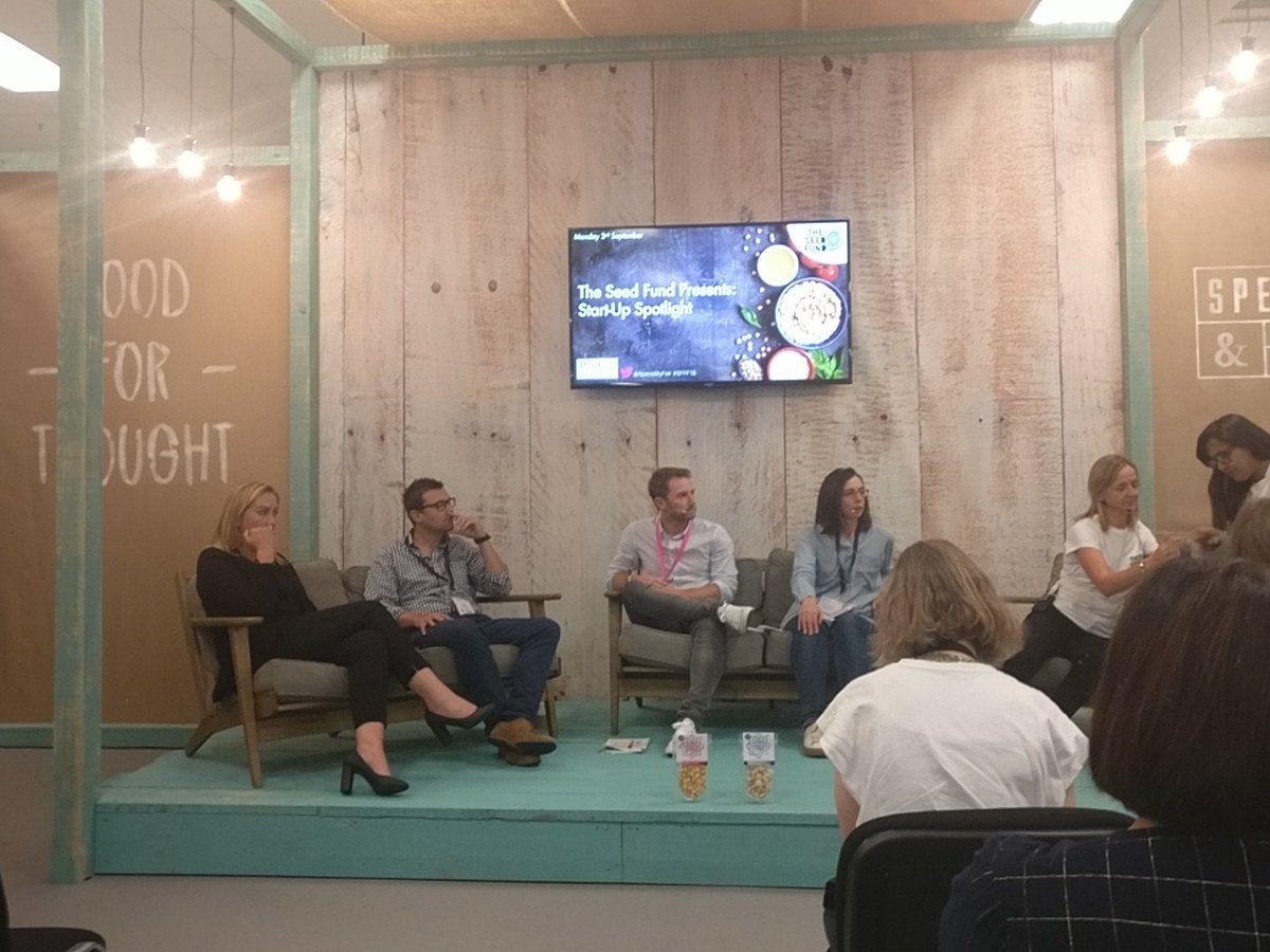 SpecialityFair's tweet photo. Ready for another iteration of Start-up Spotlight at #SFFF18! Pitching today we have @Purlpops, @RathleeUK and @EatBarmies - good luck to all! https://t.co/IieM2YNx82