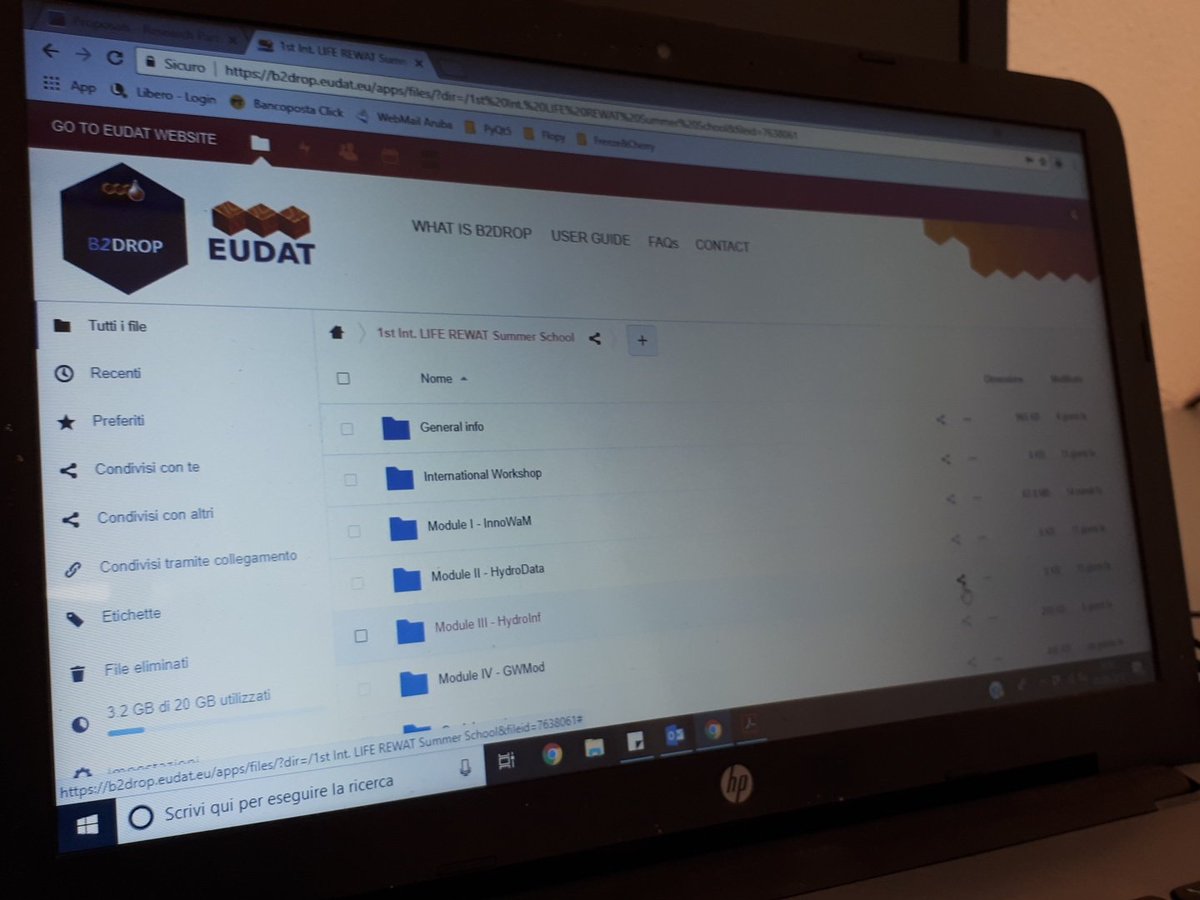 rudy_rossetto's tweet photo. The @EUDataNewsHub  #b2drop repository is used during the @RewatLife Summer School going on in #Pisa @ScuolaSantAnna on #digital #water and #naturebasedsolutions @LIFEprogramme @LIFEprogrammeIT @eip_water @ict4water_eu @H2020Freewat @EU_ecoinno @WaterJPI https://t.co/fvfXp9VyMB