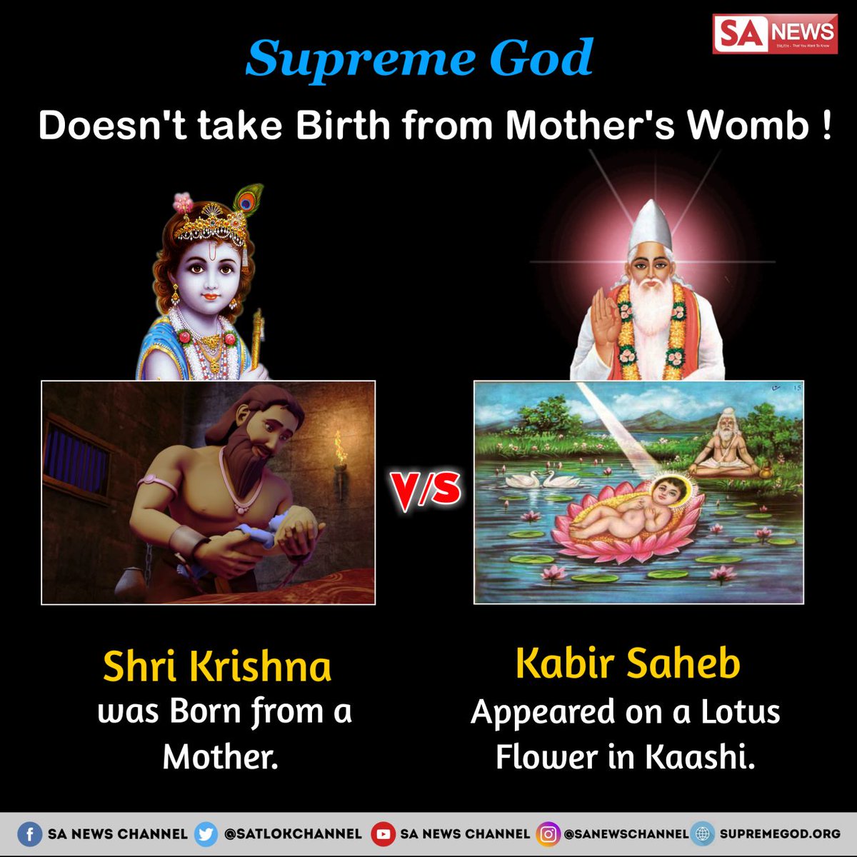 DurgaShankarDa6's tweet photo. #HappyJanmashtami krashan bhagawan nhi hai inki bhakti se moksha nhi hote hai Yeavinashi  prabhu nhi hai inki bhi janma atarth mratyu Hoti  hai janiye purna parmatma kon hai 
Must know watch sadhna channel
07:40 to .08:40 pm evening daily https://t.co/3m2ik3fXVC
