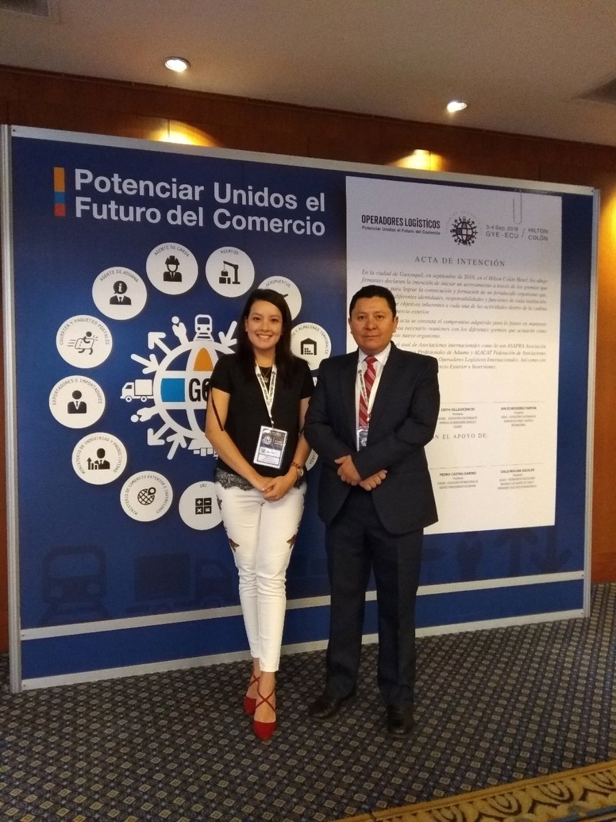 AsologEcuador's tweet photo. #Asolog Encuentro Internacional de Operadores Logísticos #GOL #Guayaquil @AngieIntriagoC @Pipotobar @CBSNetEc https://t.co/zOr4JRHt79