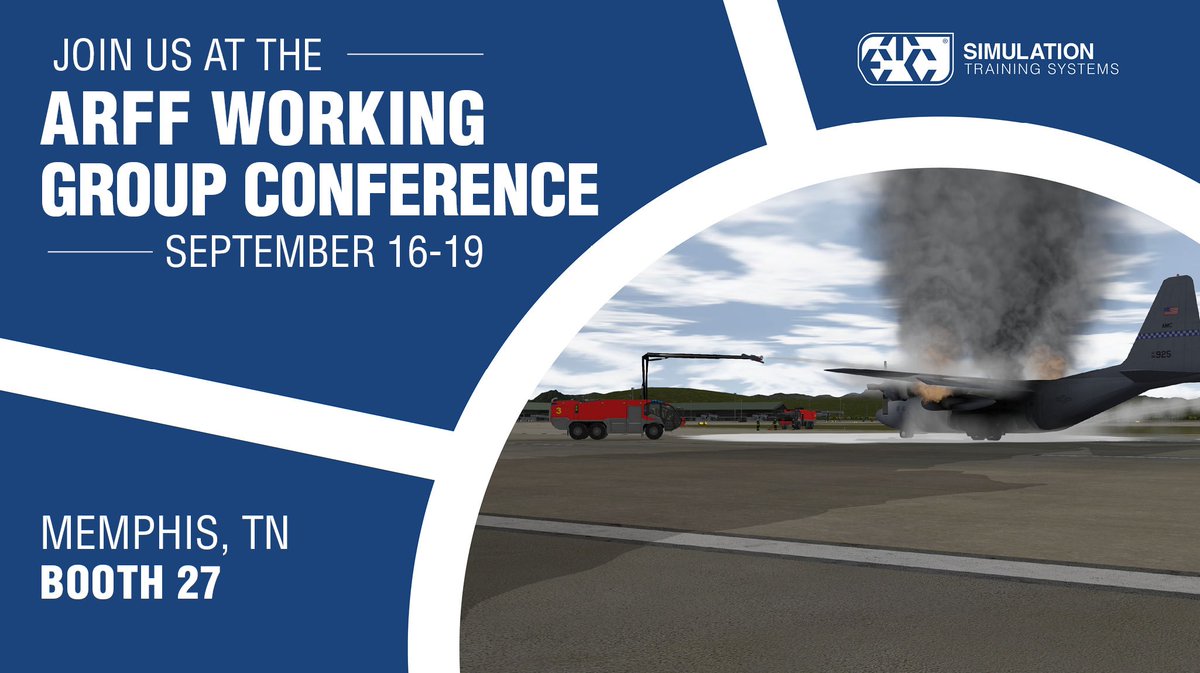 ETCSimulation's tweet photo. Come visit us at booth #27 at the ARFF Working Group Conference in Memphis from September 16 to 19.

We look forward to demonstrating the advantages of ADMS. #ARFFWG https://t.co/3TVUffYsds