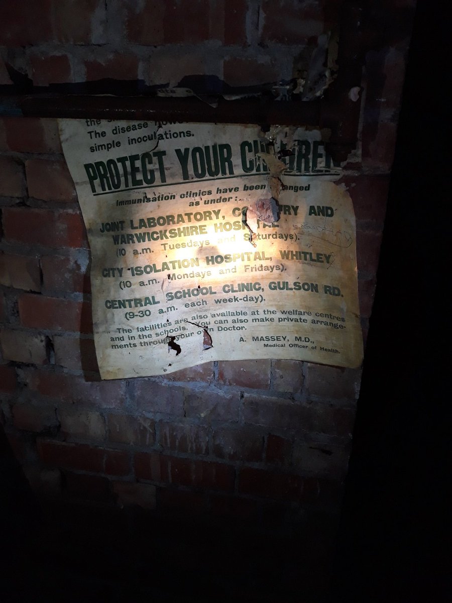 cllrjimoboyle's tweet photo. A few more from Drapers Hall including some good advice whilst in an air raid shelter. Electricians graffiti too! https://t.co/gCovlIFzvE