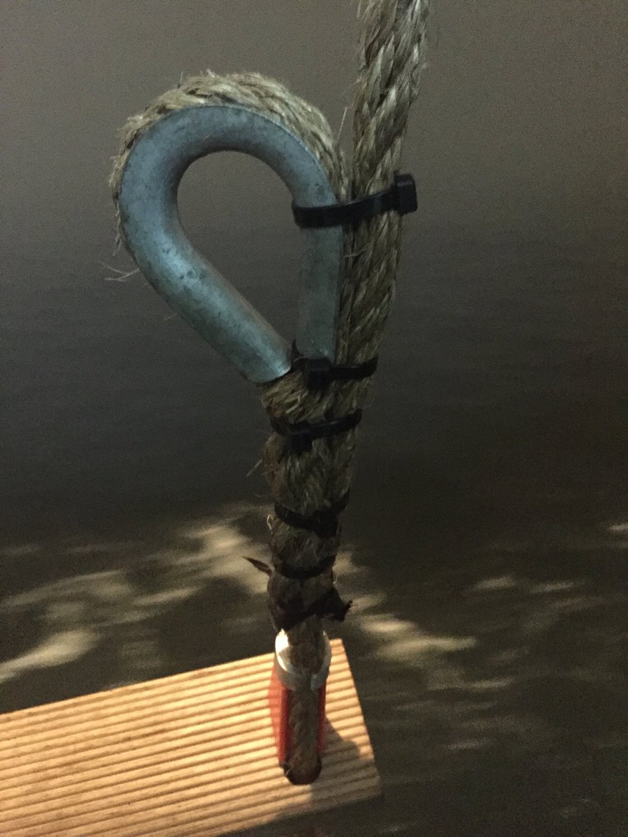 impahq's tweet photo. Pilot Ladder on the cruise ship Rotterdam seen last night. Ladder tied up with plastic cables ties! #DangerousLadders https://t.co/MFWjPqSPuT