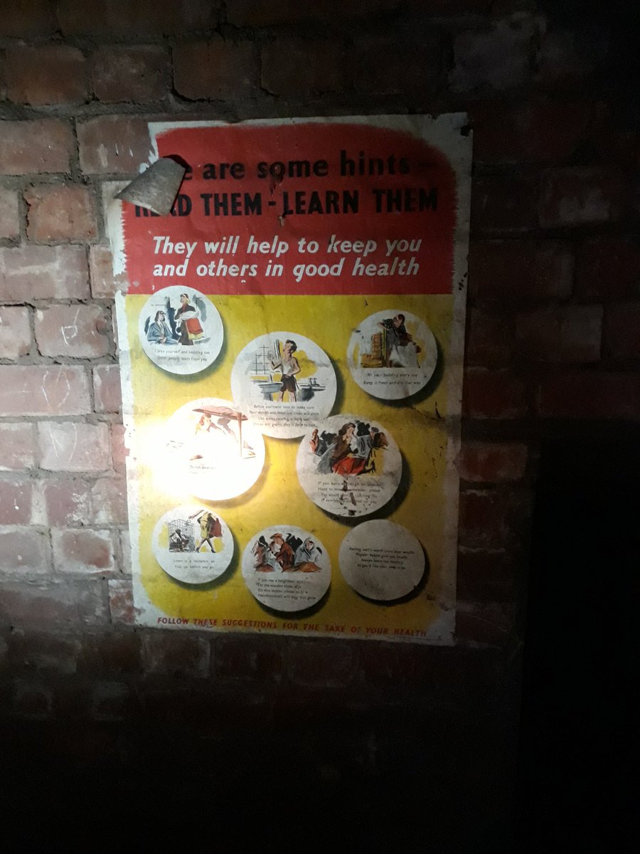 cllrjimoboyle's tweet photo. A few more from Drapers Hall including some good advice whilst in an air raid shelter. Electricians graffiti too! https://t.co/gCovlIFzvE