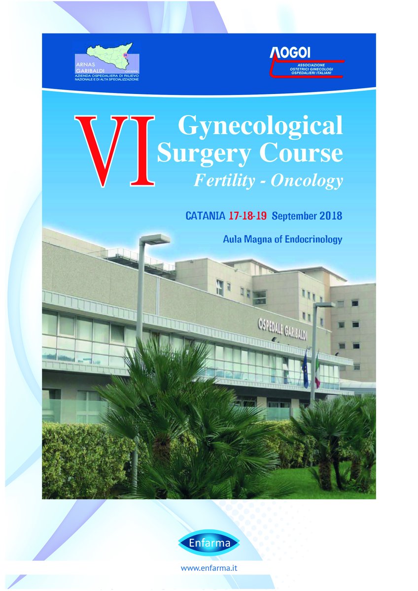 EnfarmaSrl's tweet photo. Siamo pronti a partecipare con #Lenidase #SideremilVita #Materplus1 #Ciclomag al congresso VI Gynecolocical Surgery Course che si svolgerà dal 17 al 19 Settembre 2018 “Aula Magna of Endocrinology”,P. O. Garibaldi Nesima di Catania. #enfarma #ospedalegaribaldi #aogoi.sicilia https://t.co/AS2KnzCIkn