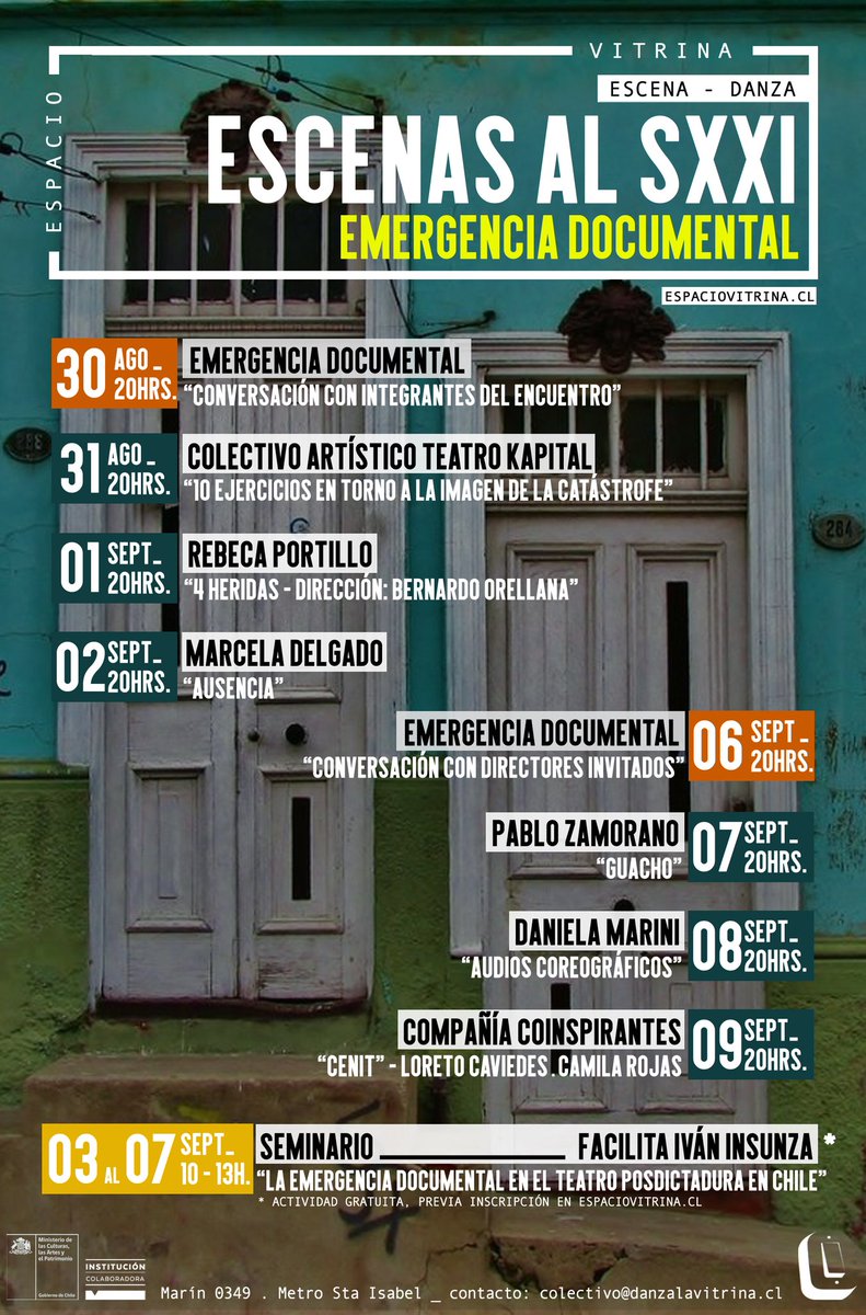 CATeatroKapital's tweet photo. En el marco del 7° Encuentro Escenas al sXXI, Emergencia Documental, realizaremos este jueves 6-9-18 a las 20h en-con @VitrinaLa un conversatorio que contará con las exposiciones de Paula González, Patricia Artés e @IvanInsunza. Modera @perez_erre director de @RevistaHiedra https://t.co/sL2zKSdbjL