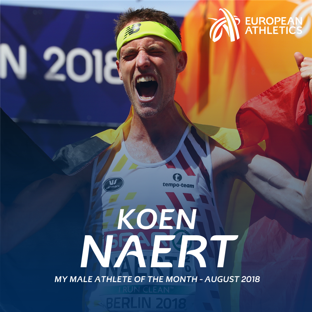 RT to vote for Koen Naert as your Athlete of the Month for August!

Naert won the marathon title at the European Championships in Berlin in a championship record of 2:09:51.

Voting closes at 12:00 CET on Friday 7 September.