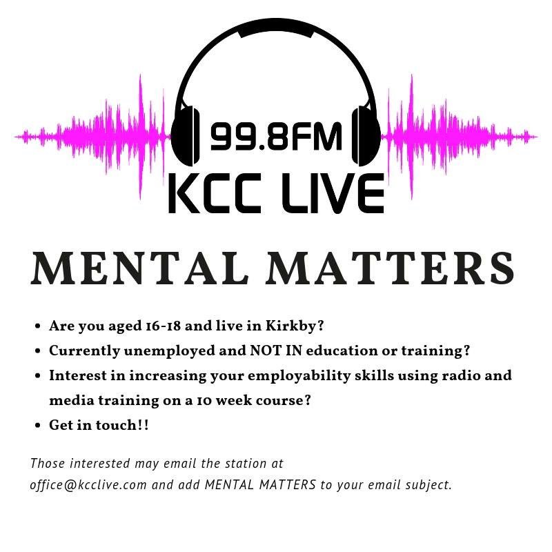 KCCLive's tweet photo. Are you aged 16-18 and live in Kirkby? 
Currently unemployed and NOT IN education or training?
Interest in increasing your employability skills using radio and media training on a 10 week course? 
Get in touch!! 

Those interested may email the station at 
office@kcclive.com https://t.co/RlDLQWBU2R