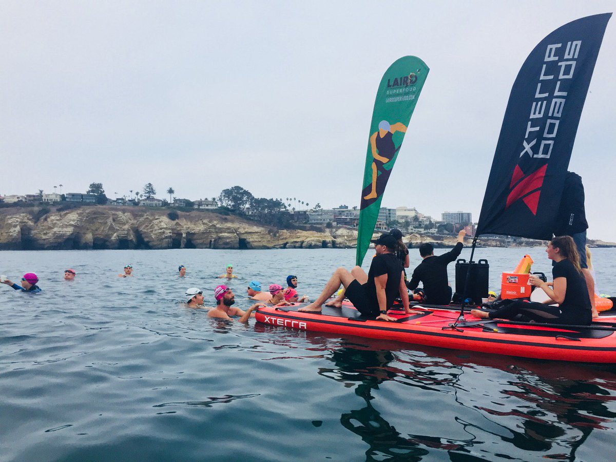 LairdSuperfood's tweet photo. Optimized coffee break in the middle of a three mile swim. This is how the Laird Superfood and @XTERRAWETSUITS tribe takes advantage of the holiday weekend. Happy Labor Day! #lajolla #functionalcoffee #mcts #laborday https://t.co/GKGWfj6Shw