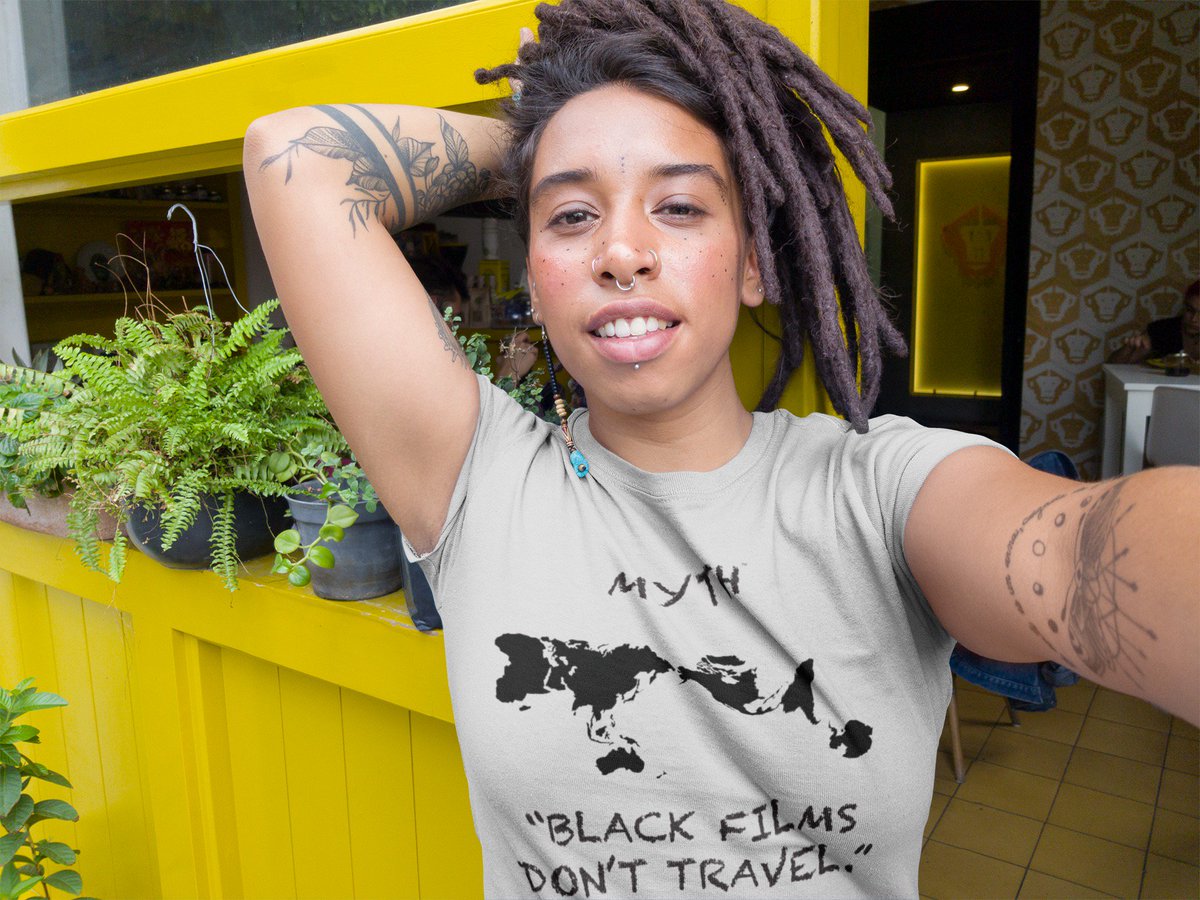 BlkFilmsTravel's tweet photo. 20% OFF LABOR DAY SALE!! Conscious apparel dispelling the myth that Black films don't make money overseas!  Great GIFTS for FILM LOVERS and lovers of TRUTH. T-Shirts, Hoodies, Tank Tops, Totes, Beanies and Caps. #WearTRUTH GET YOURS at https://t.co/ezlHjJbPXs https://t.co/VgpKOIPAIs