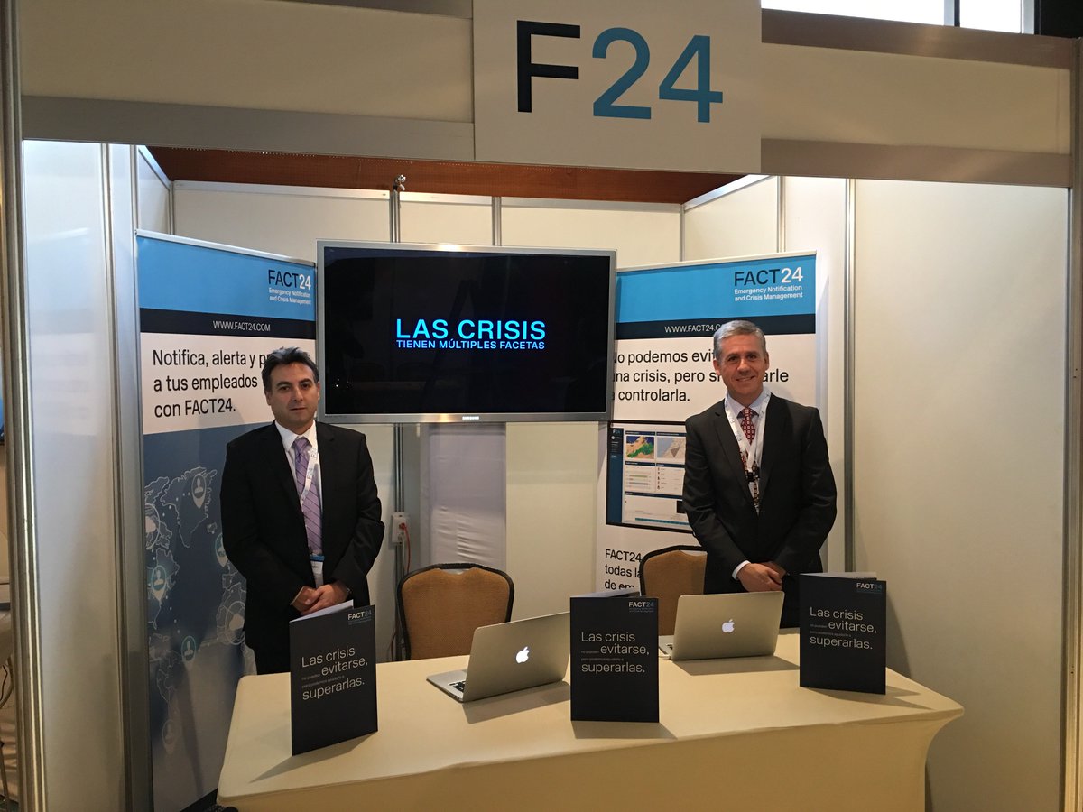 F24ES's tweet photo. Ha iniciado el III Congreso Latinoamericano de Riesgo #CLAR2018 y el equipo de #F24 estará presente durante los dos días de jornada. Si te encuentras en la Ciudad de Panamá, te invitamos a acercarte al evento para conocer más de nuestra solución para la gestión de crisis #FACT24 https://t.co/0A8F0dRvNW
