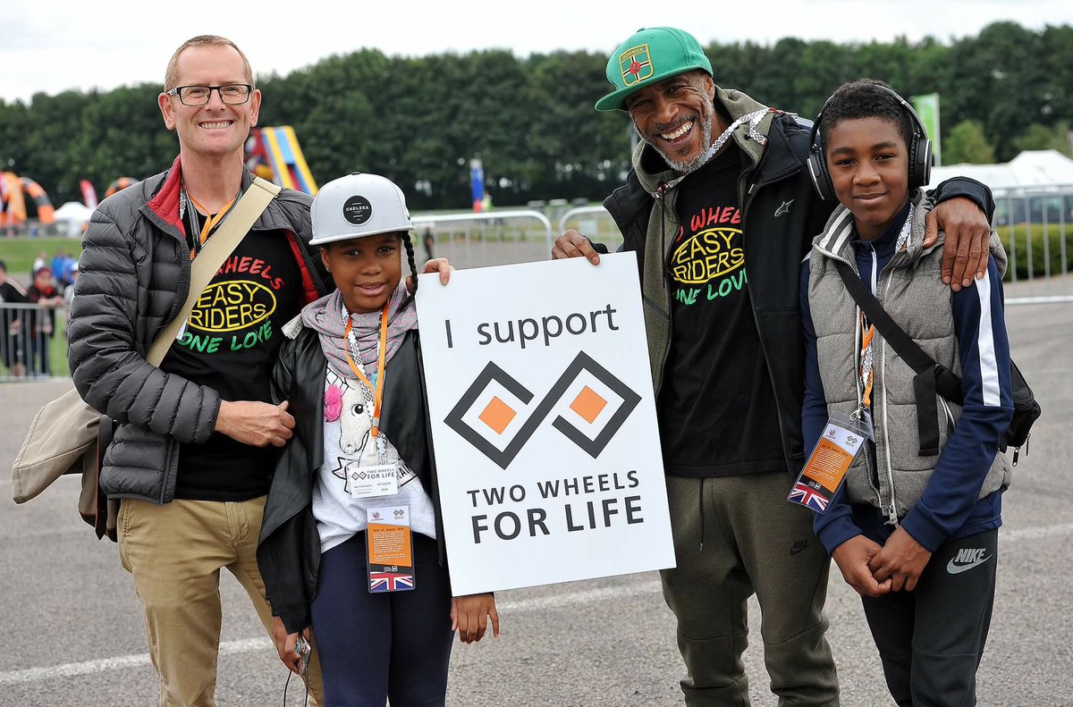 SteveKeys66's tweet photo. We had a grand time out Day of Champions this year. Showing our support for @2WheelsforLife is always a pleasure. Happy Monday everyone @DannyJohnJules  #TwoWheelsOneLove https://t.co/HRhTROfjwH