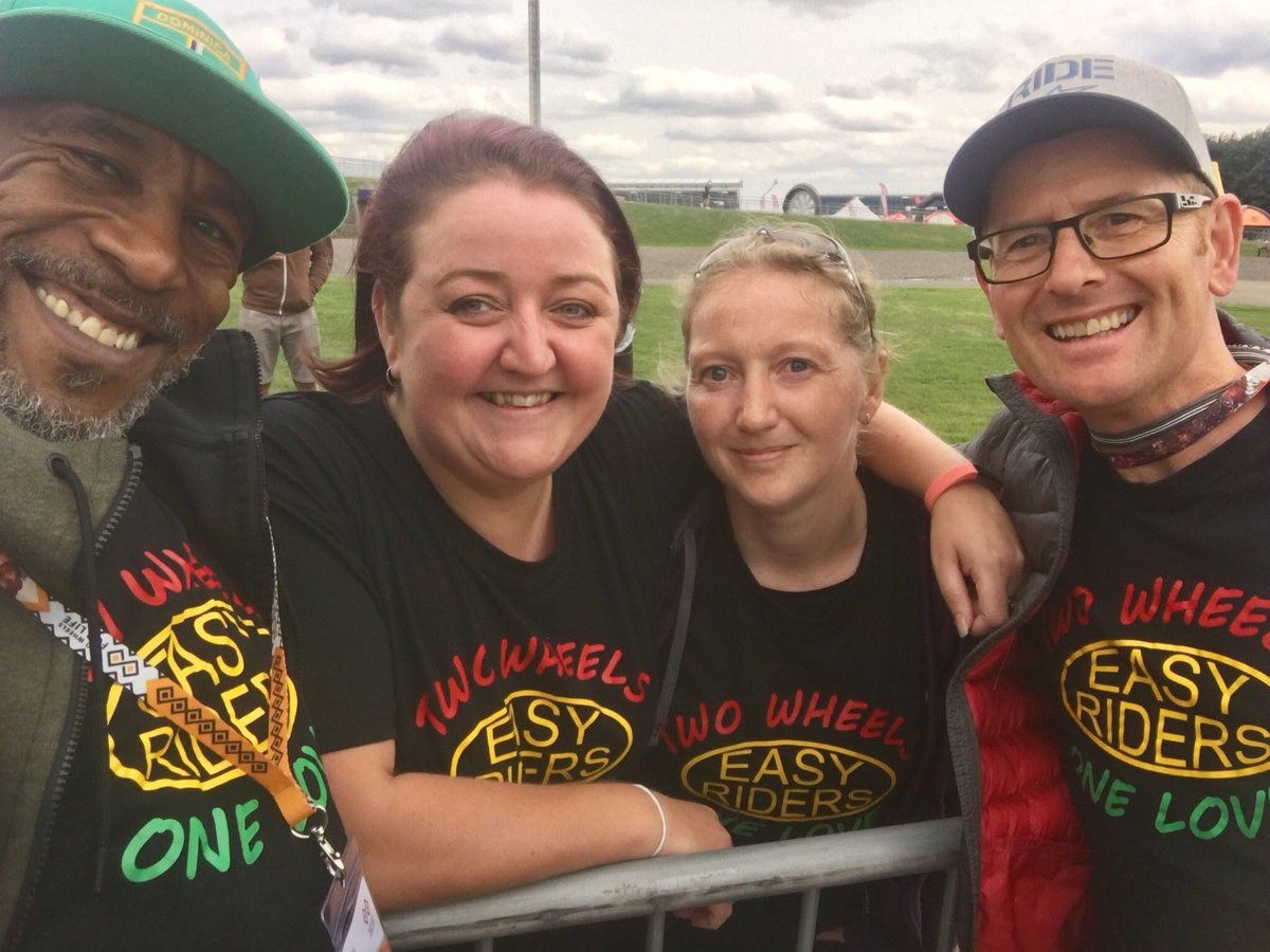 SteveKeys66's tweet photo. We had a grand time out Day of Champions this year. Showing our support for @2WheelsforLife is always a pleasure. Happy Monday everyone @DannyJohnJules  #TwoWheelsOneLove https://t.co/HRhTROfjwH