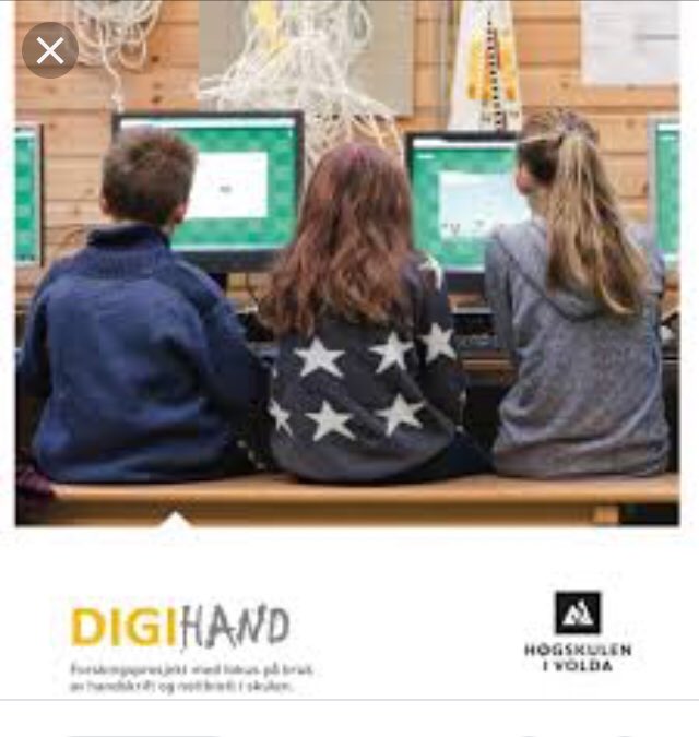 BerntsenMonica's tweet photo. Idag har Høgskulen i Volda kartlagt nynorskelevene på #1trinnknappskog til prosjektet #Digihand https://t.co/iCqc8mQUeI