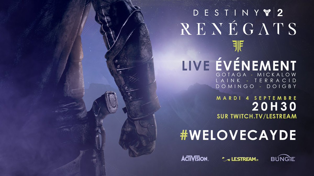 Gotaga's tweet photo. Avec le peu de training qu'on a fait hier soir, rendez vous demain sur LeStream sur le nouveau mode de jeu de Destiny 2 : Gambit ! 😈

(oui je serai un bambi) https://t.co/wkjkMoWb5E