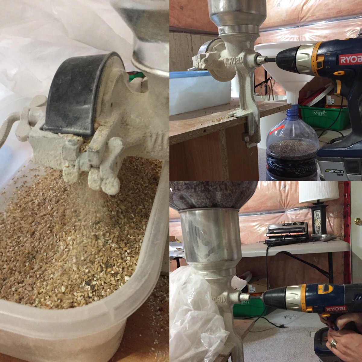 HopbackS's tweet photo. Milling a large grain bill for Weizenbock. https://t.co/Jx9ZPRgEhG #weizenbock #beer #brewing #homebrewers #grain #mill #victoriamill #barrie #homebrew #homebrewsupplyshop https://t.co/DEnPbdgyEf
