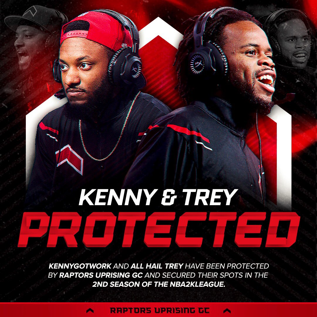 RaptorsGC's tweet photo. Welcome to Season 2 @KennyGotWork @AllHailTrey 🔥🎮🏀 #NBA2KLeague

“Two totally different players with the same ability to perform at their best under pressure, I can’t wait to see them both in season 2” - @ShaneTalbot https://t.co/cPrKyzSaxL