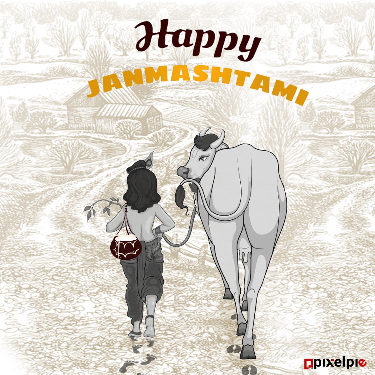 pixelpie_xyz's tweet photo. Jab pukare ma Yashoda laga kar zor,
Liye haanton mein matki, maakhan ki,
Chale Nandlala Braj Ki ore...

On this auspicious day, team https://t.co/au6Q0pQmCQ wishes all its avid followers a Hearty and Happy, Krishna Janmashtami.

#happyjanmashtami #janmashtami #janmashtami2018 https://t.co/gYhNE0yAWj