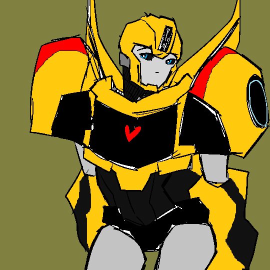 lilbotprime's tweet photo. my art of female autobot bumblebee both in robot and human form. https://t.co/7qt6VH1biI