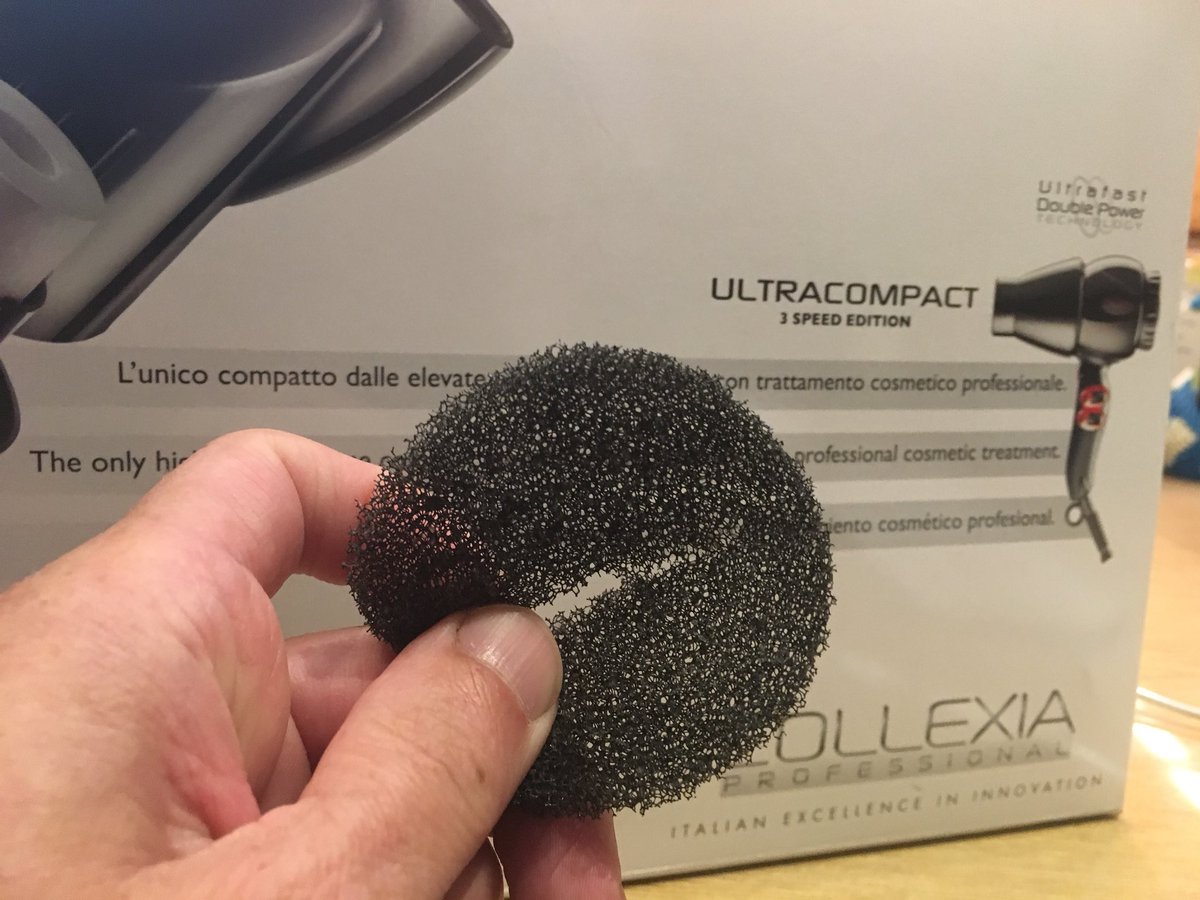 HairMarketeer's tweet photo. After 3 years and 5 months use I’ve had to replace the filter on my Collexia. Glad I kept the box with the spares in!!!! (And judging by how long this one lasted I’ll need to keep hold of it for another 7 years....) https://t.co/UgzfP38nc5