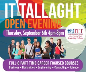 Join us for Full and Part Time Course Information, Including Free Springboard Courses at our Open Evening on September 6th. 
Free on-campus parking available.