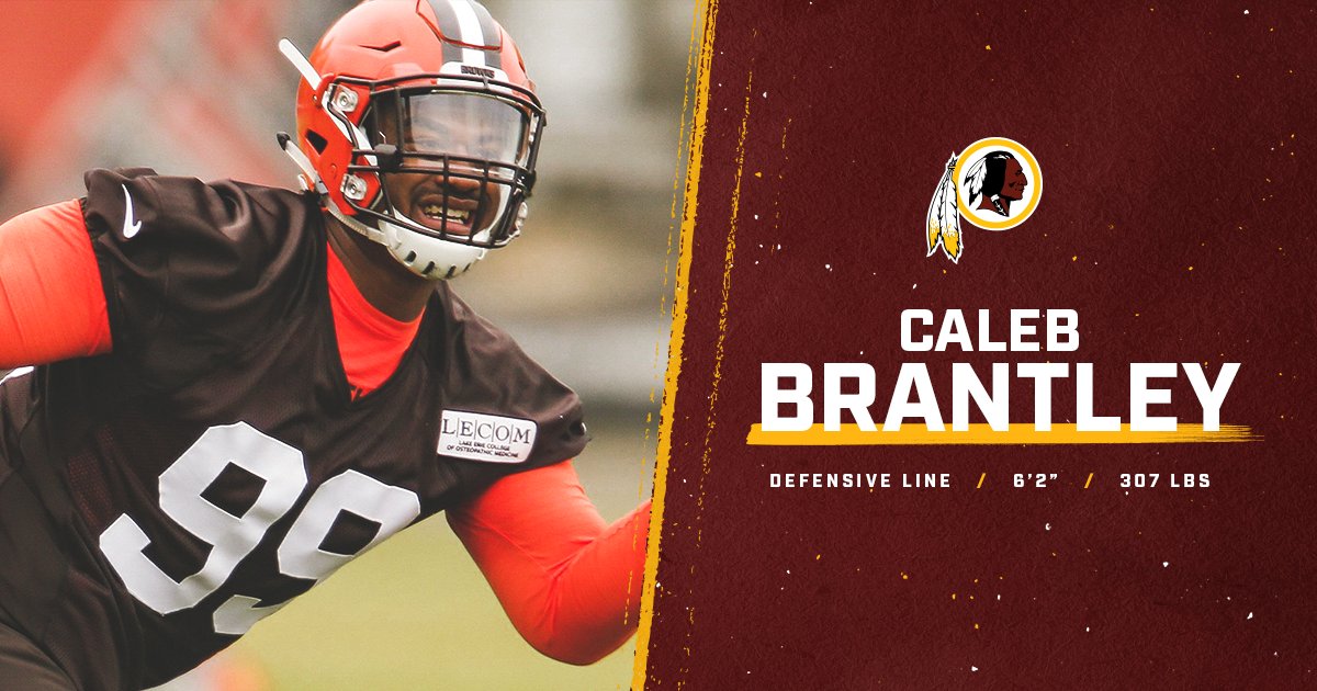Commanders's tweet image. #Redskins sign DL Caleb Brantley. In a corresponding move, Redskins waive DL Anthony Lanier II designated as injured.

redsk.in/2oyqhrX