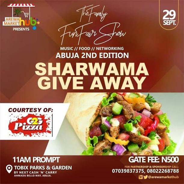 AndTakada's tweet photo. It's a Shawarma 🥙🥙🥙😁😁giveaway time!!!! All you have to do is :
🎪Tag a friend you'll like to share it with and make sure you are following  @arewamarkethub .
🎪 Write out the venue for this edition
🎪 Who is the sponsoring this giveaway 🎪 4 winners will be chosen at random! https://t.co/QiPSAcXIx1
