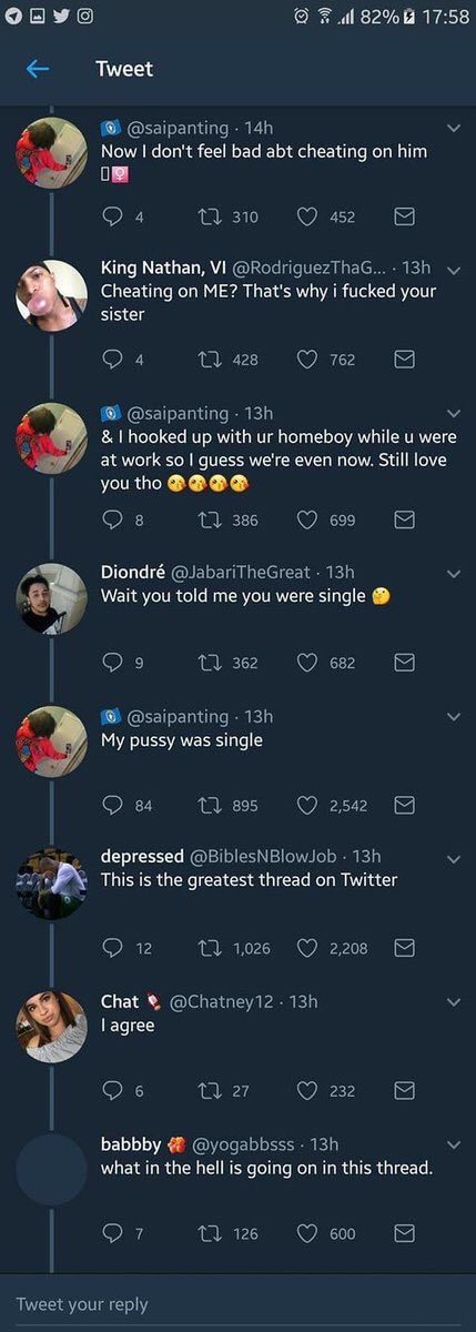 TheRemmyMartin's tweet image. I never swear.
But I swear this the best thread EVEEEER!!! 😂😂😂