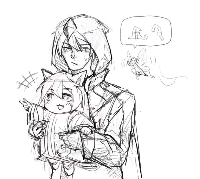 ルルちゃんに振り回されてるタロン君可愛いという落書き 