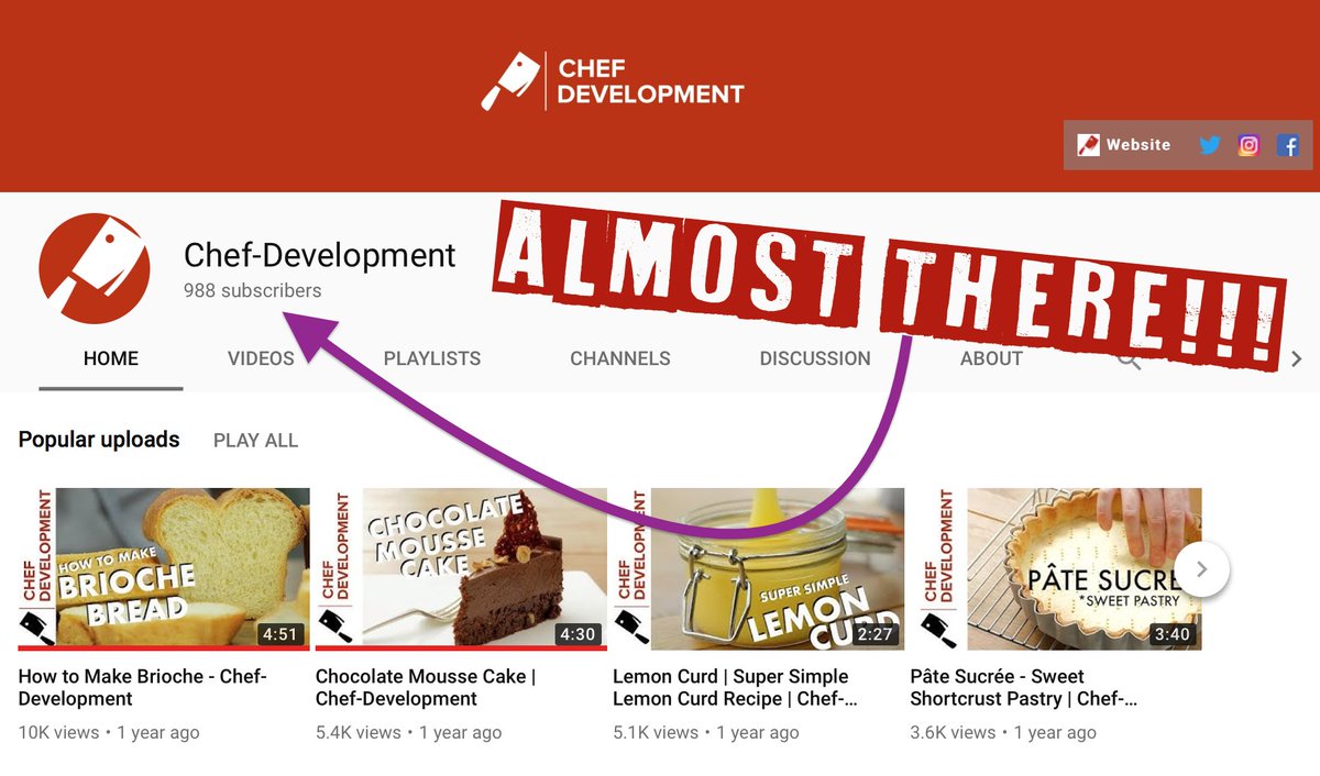 ChefDevelopment's tweet image. I am 12 people away from 1000 subscribers on #YouTube. 👨‍🍳👩‍🍳🤘
Are you one of them? If so #thankyou so much! 
If not, what are you waiting for get on over to youtube and #subscribe to my channel for amazing #recipes and videos! 
youtube.com/c/chefdevelopm…