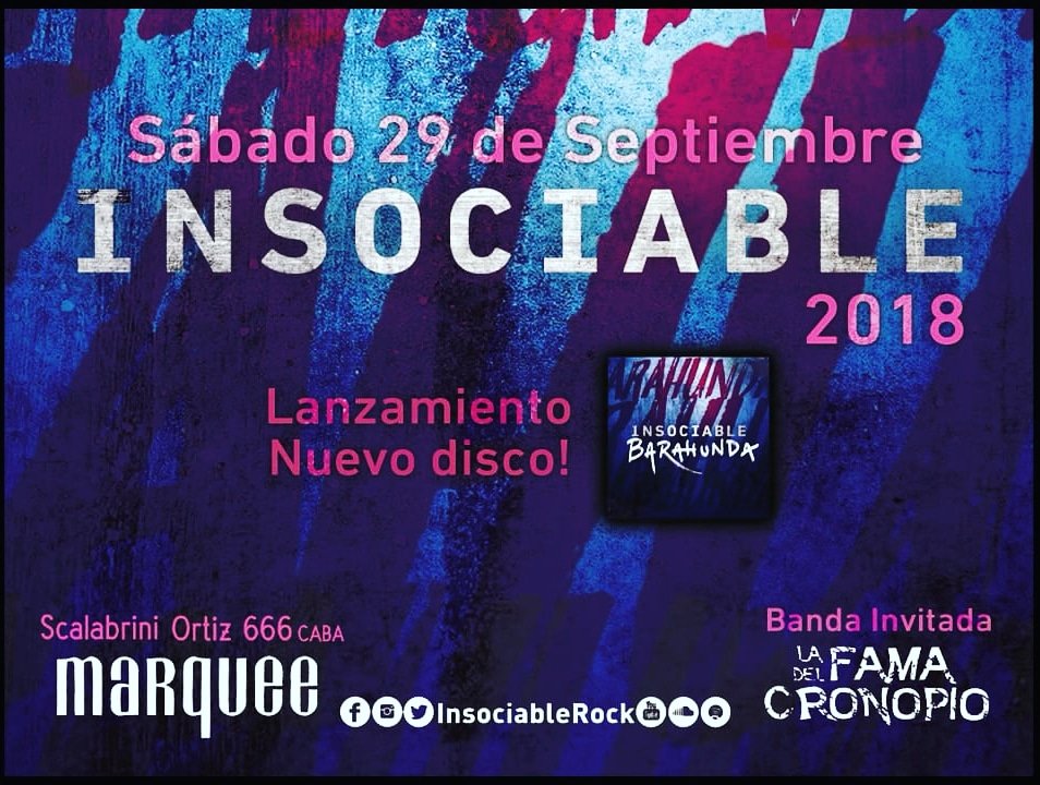 delcronopio's tweet photo. Amigos, el sábado 29 de septiembre vamos a estar abriendo la fecha de los pibes de @Insociablerock en Marquee, que van a estar presentando su disco nuevo.

Show 22:30hrs (Solo apto para mayores)
Entradas anticipadas $100

Tenemos un remanente pequeño, pedila por privado! https://t.co/r09xGYBoft