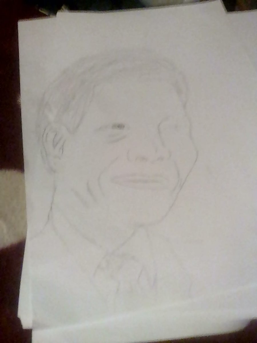 I tried to draw Nelson Mandela