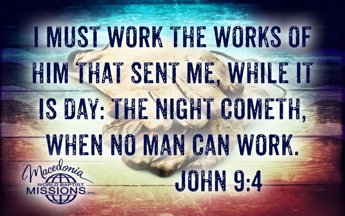 May we get busy and stay busy in our labor for the Lord.  Time is short and the work is great.