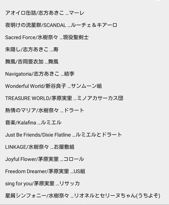 よその子のテーマ曲 参考にした曲が知りたいし聴きたい