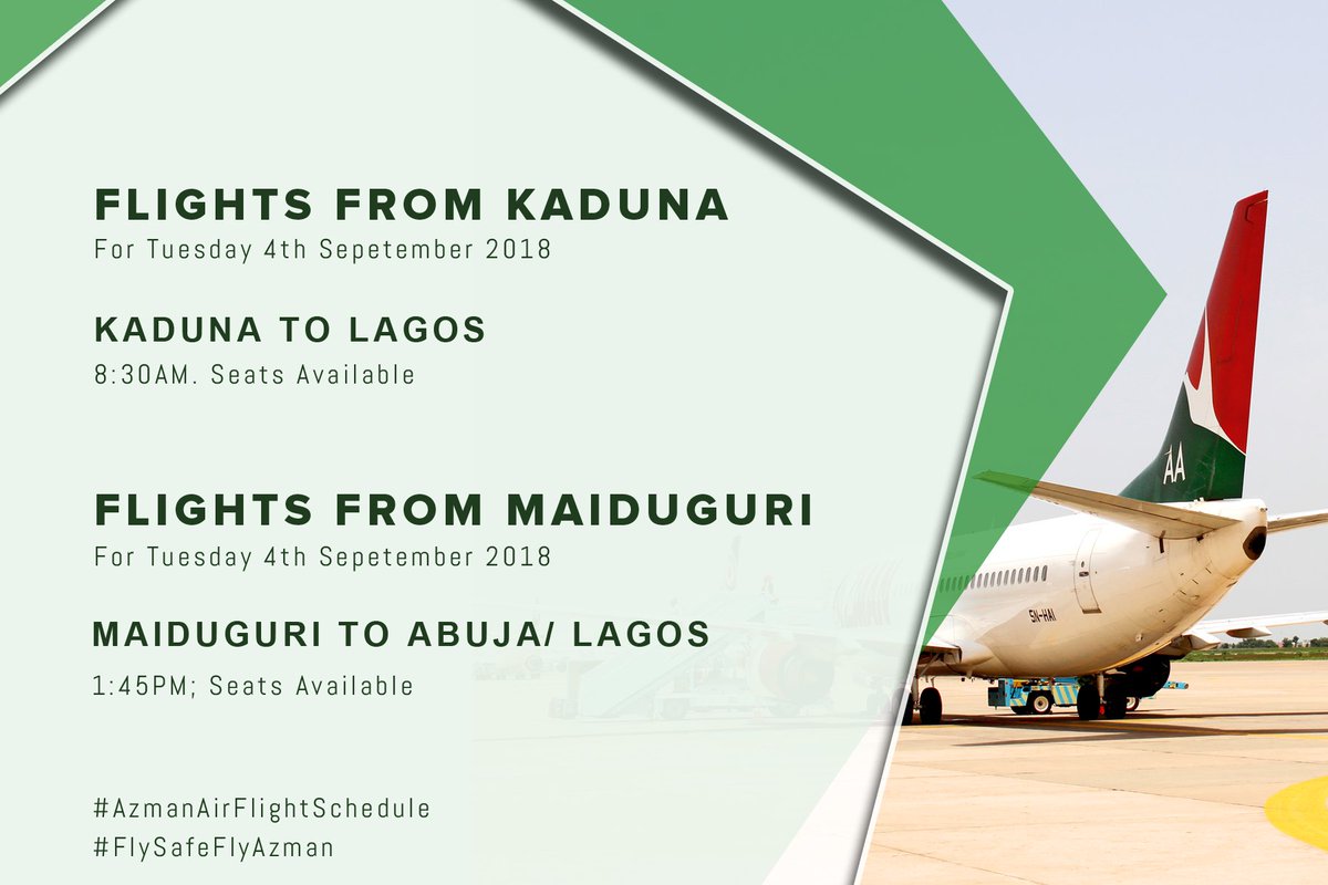 AzmanAir's tweet photo. #AzmanAirFlightSchedule for Tuesday 4th September 2018
It takes a second to #RT
Book your Seat now on https://t.co/QVwapWYK3Q
#FlySafeFlyAzman https://t.co/5QSrpZVWlY