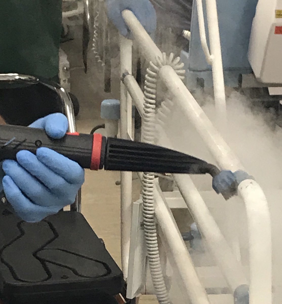 MatrixCleaningS's tweet photo. Great to see the Steam Cleaning of hospital beds as part of complete disinfection process, used by a dedicated bed cleaning team. https://t.co/siwGI5fwcg
