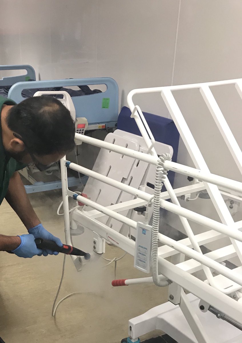 MatrixCleaningS's tweet photo. Great to see the Steam Cleaning of hospital beds as part of complete disinfection process, used by a dedicated bed cleaning team. https://t.co/siwGI5fwcg