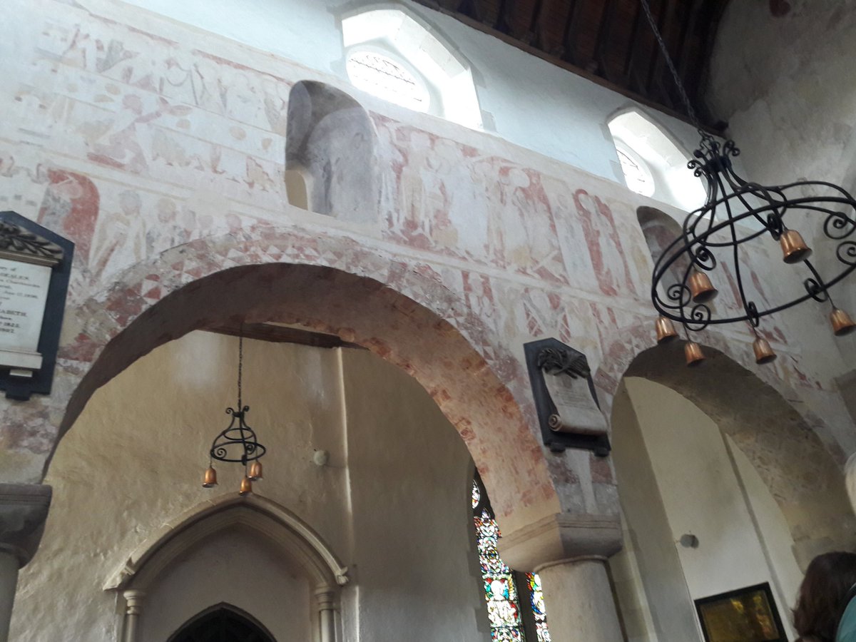 katiegtj's tweet photo. On to Ickleton and yet more wall paintings! #BAACambridge https://t.co/Ghv1FvPUpw