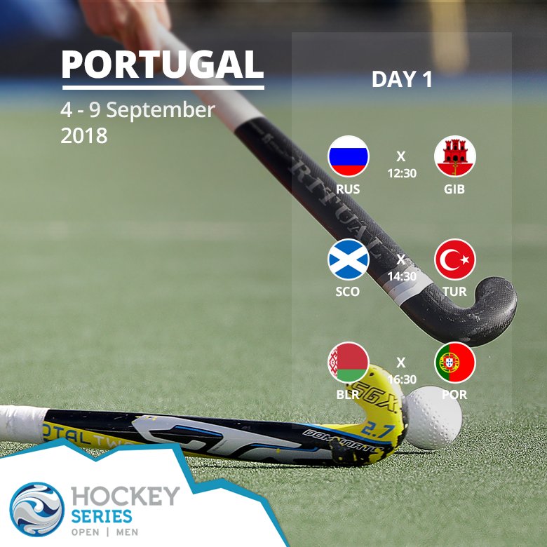 First day at the Men's #HockeySeries2018 in Portugal! Don't miss any of it 🤩👇
1⃣ RUS-GIB at 12:30 
2⃣ SCO-TUR at 14:30
3⃣ BLR-POR at 16:30
All info here👇
bit.ly/2ML6EeD
