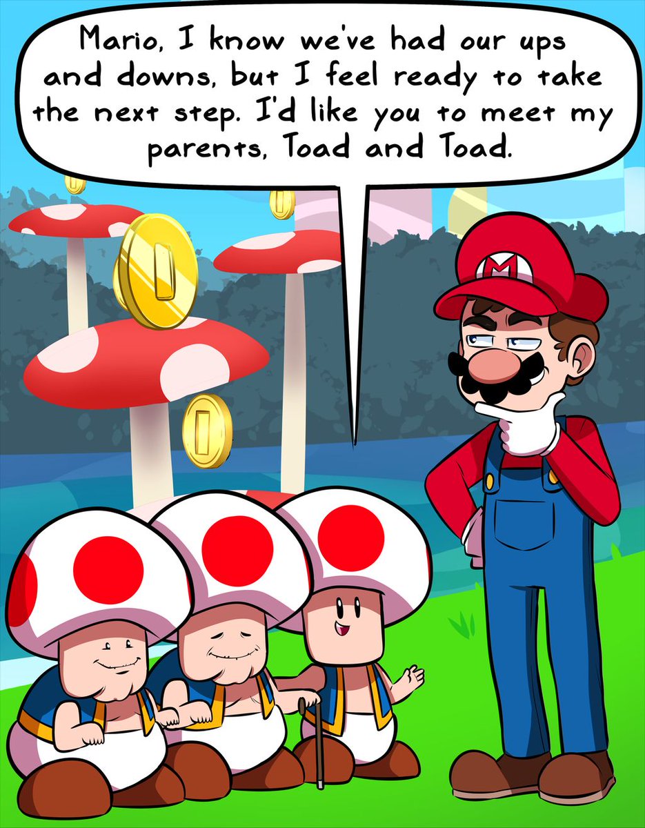 ReadySoup's tweet photo. Meet the Toads https://t.co/FMwTLIIz6I #toad #mario #nintendo #webcomic #comic https://t.co/qyhhtZEIjU