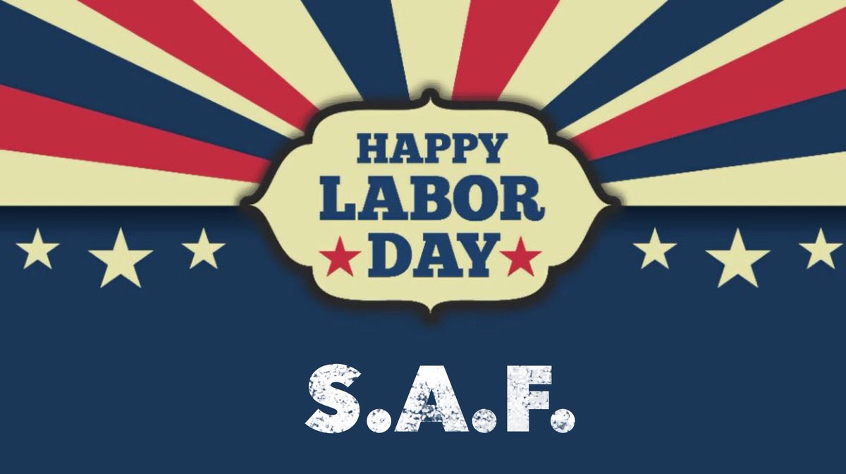 SAF_SBCSD's tweet photo. The S.A.F. wishes all of our followers and #SAFathletes a safe and happy Labor Day. We invite you all to get out and be active before the festivities begin this evening and enjoy the beautiful weather outside. #SAFproud https://t.co/i4sVu1h5t2
