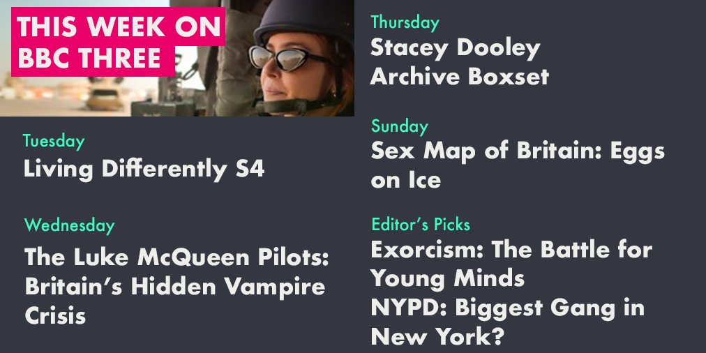 bbcthree's tweet photo. Why not binge on @StaceyDooley ?

All on @BBCiPlayer xx https://t.co/tdjfnS2ILa