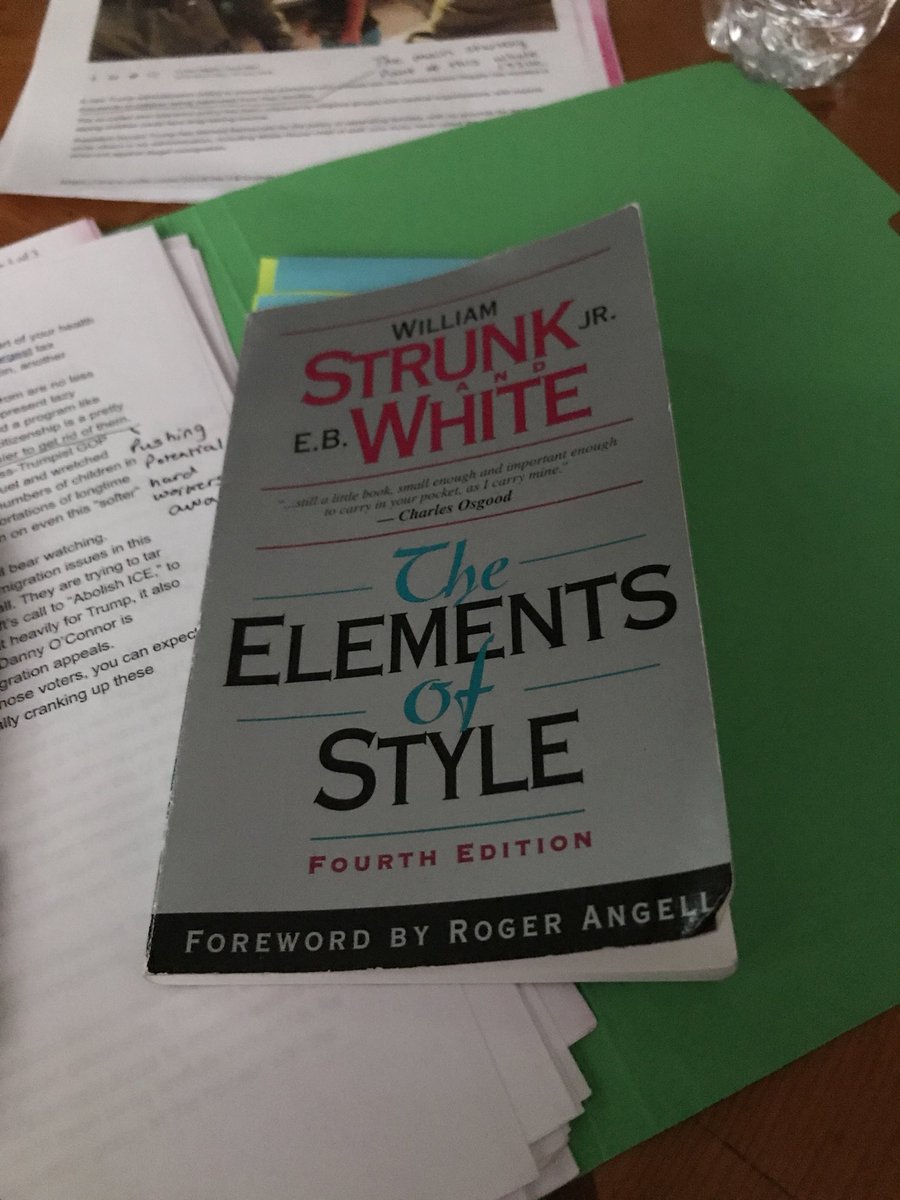 chenry1099's tweet photo. After finishing The Elements of Style I gained a lot of knowledge about writing strong essays and paragraphs. I can’t wait to implement what I’ve learned into my own writing this year! https://t.co/7rMaqXGSwh