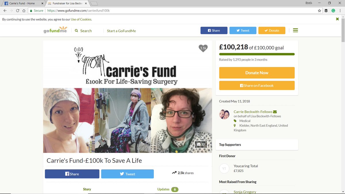 carriesfund's tweet photo. You did it! Thank you for smashing our target....🤩🤩 https://t.co/18KIurE8nd