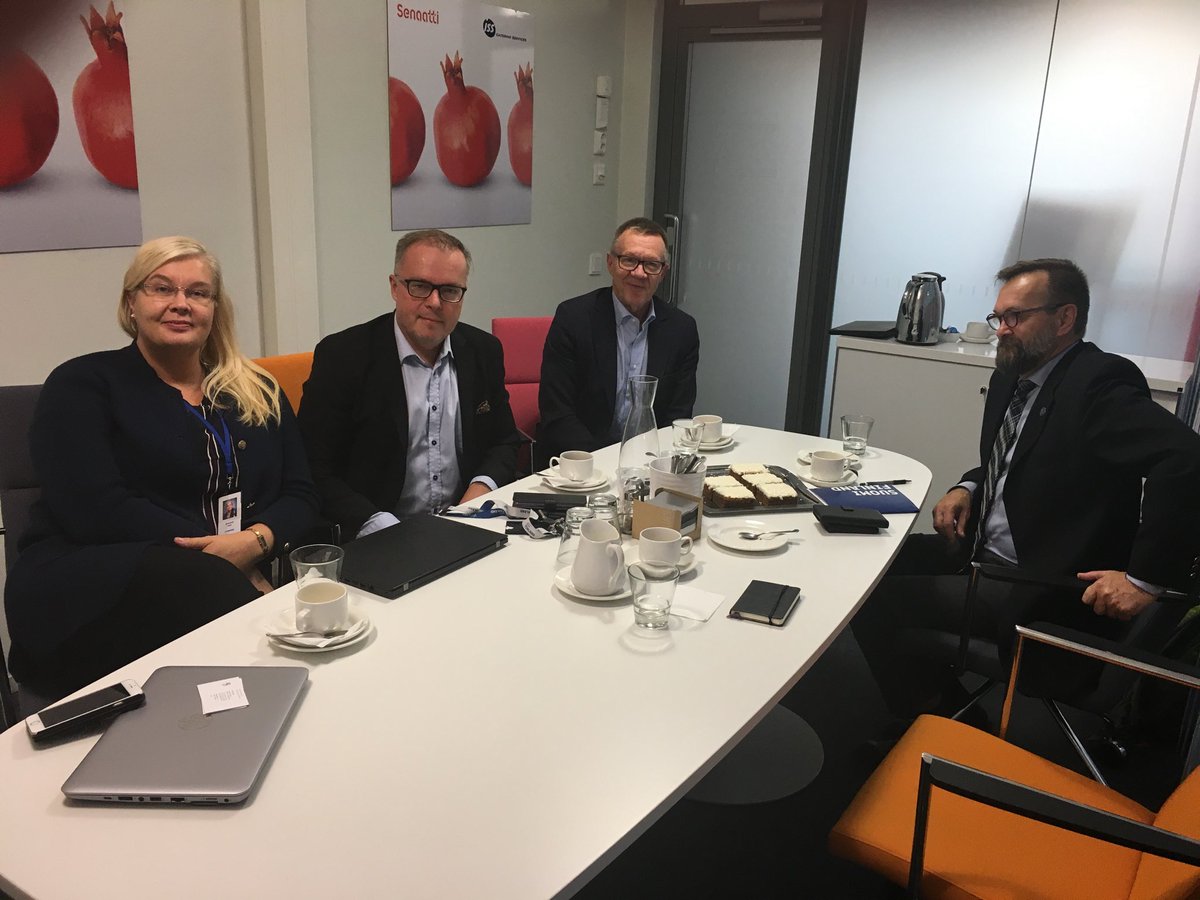 MKeinanen's tweet photo. Excellent meetings in Eastern Finland with the Centre for Economic Development @markkukoo, Regional Mayor, Deputy Mayor of #Kuopio and Chamber of Commerce. Co-operation within the region and with @BusinessFinland crucial in supporting SME’s efforts of export. https://t.co/W7jXHwO2iN