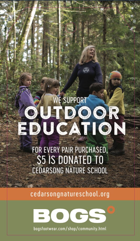 Cedarsongschool's tweet photo. In 3 weeks the Cedarsong Bogs boot will debut in REI stores. $5 donation to nonprofit #Cedarsong for every pair sold. @BogsFootwear @REI https://t.co/zB3gMUhLS9