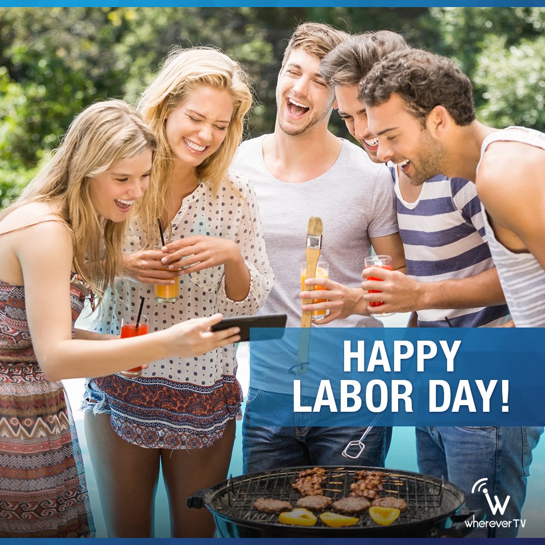 WhereverTV's tweet photo. Happy #LaborDay from WhereverTV! Whether you’re traveling or enjoying time with friends this weekend, take your TV with you with WhereverTV. Available on your preferred devices, anytime, anywhere. Sign up for your free trial today! https://t.co/zkt92ncLQy https://t.co/7sjWTnNE4C