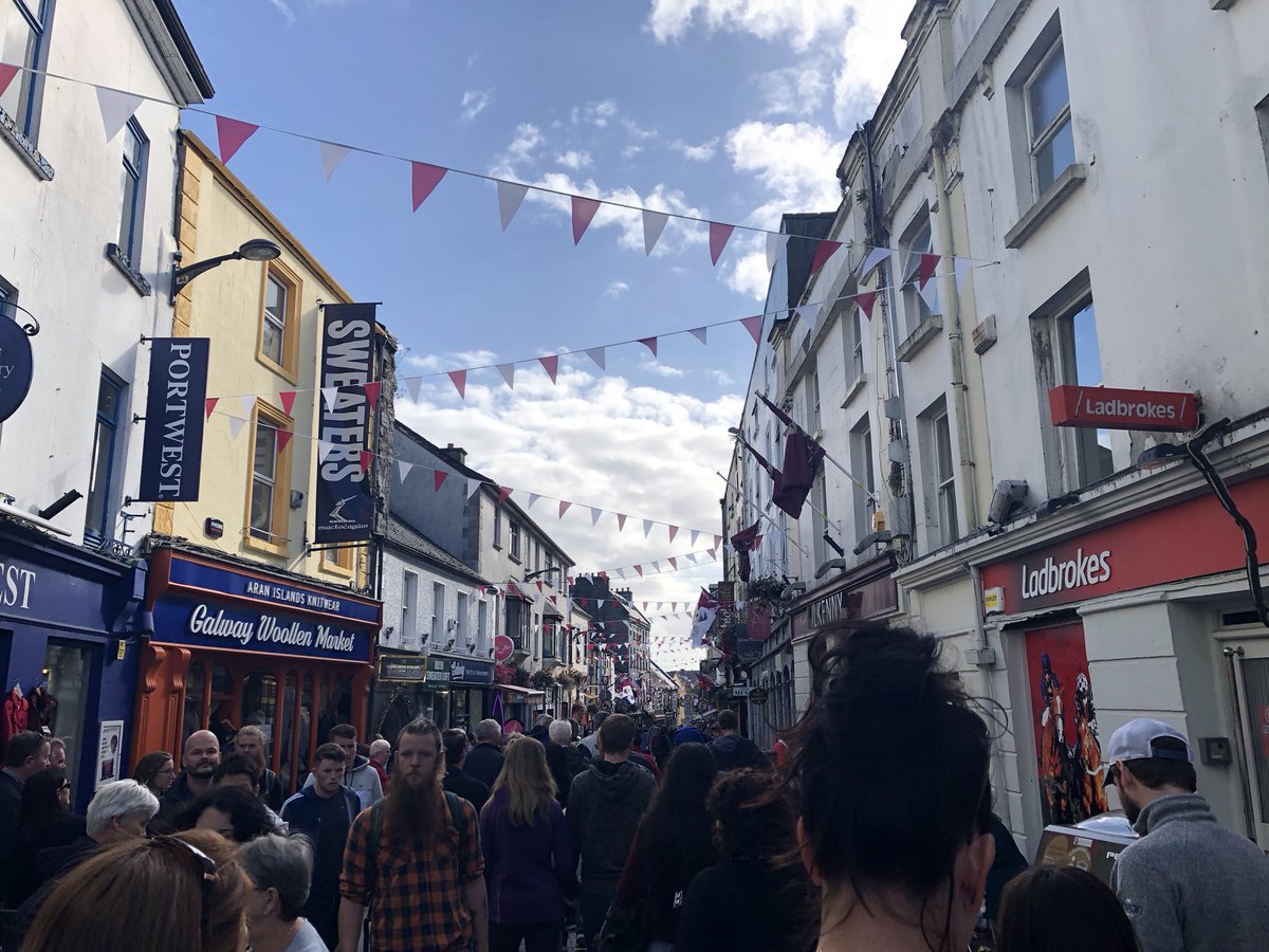 AspectsIreland's tweet photo. A wander down Shop Street to finish off our @glenlo_abbey fam, thank you @sjfenton75 for trip full of fun and laughs! https://t.co/kzRxqxc1TL
