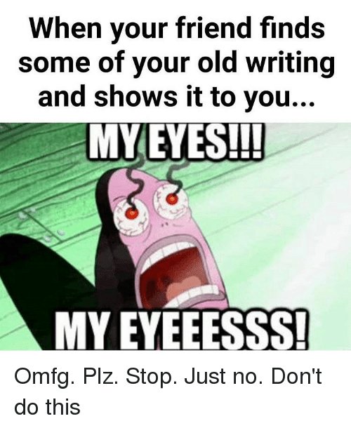 DNathanWriter's tweet image. I hate reading my own writing 🤮

#amwriting  #writerslife